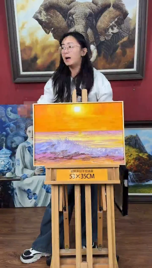 油画【9号】约53*35cm丨朝鲜原创纯手绘孤品油画丨顺丰包邮