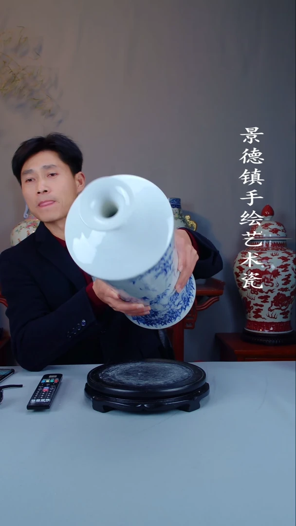 摆件陶瓷景德镇手工手绘陶瓷摆件54