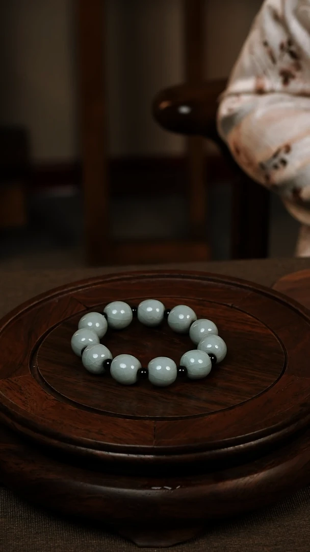 瓷片066汝瓷天青色手串