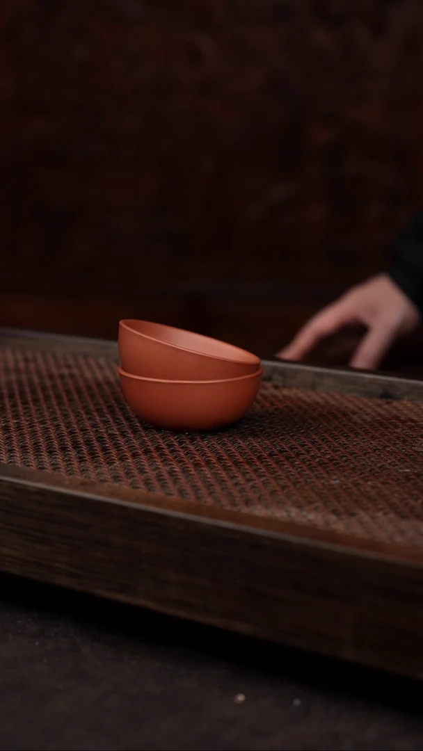 【闪购商品】紫砂茶壶老红泥圆杯*2
