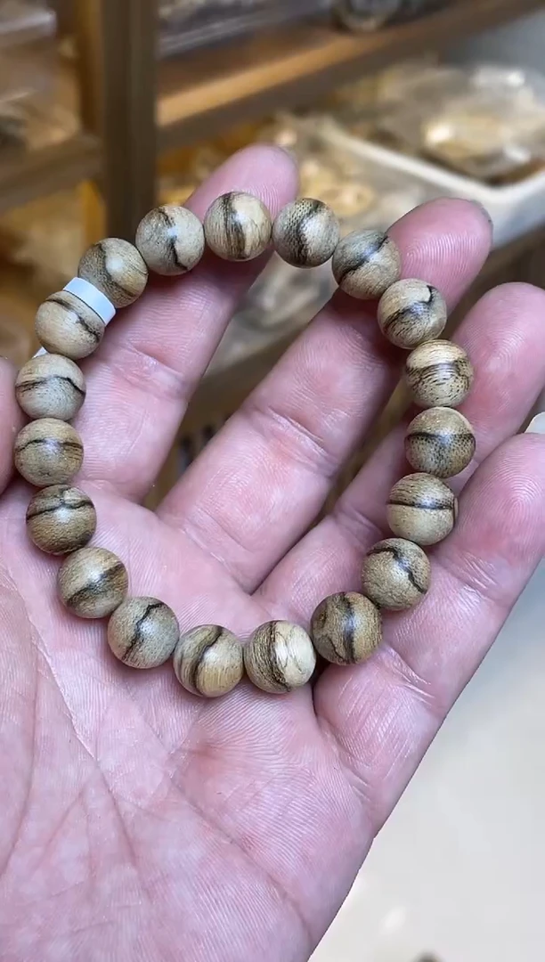 手串沉香达拉干圆珠单圈虎皮纹1.1多样性发其一