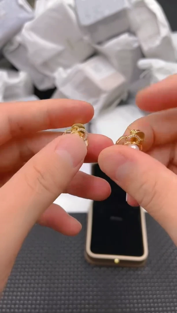未镶嵌淡水珍珠耳饰ed1233