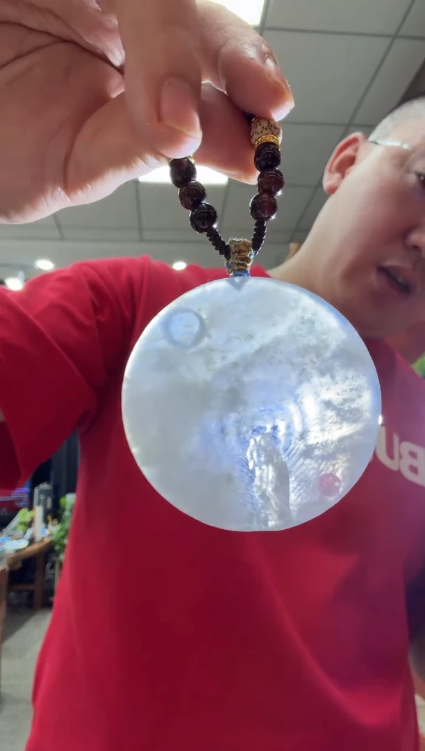 未镶嵌挂件翡翠A货翡翠孤品国雕谢林工