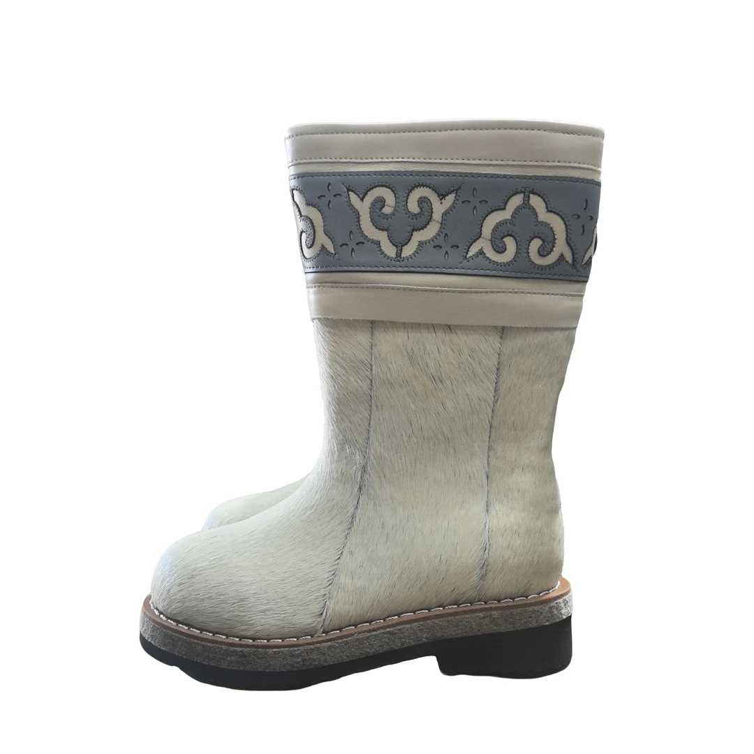 民族风中筒冬季保暖时尚雪地靴靴子短靴女靴时尚筒靴