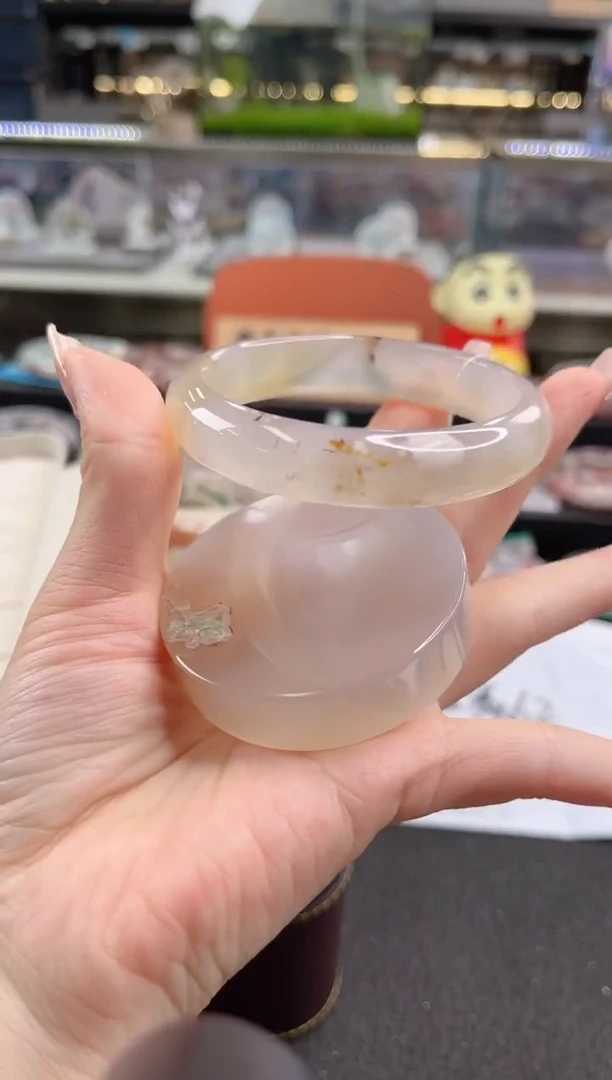 未镶嵌手镯石英质玉60圈口 （赠品镯心）393904