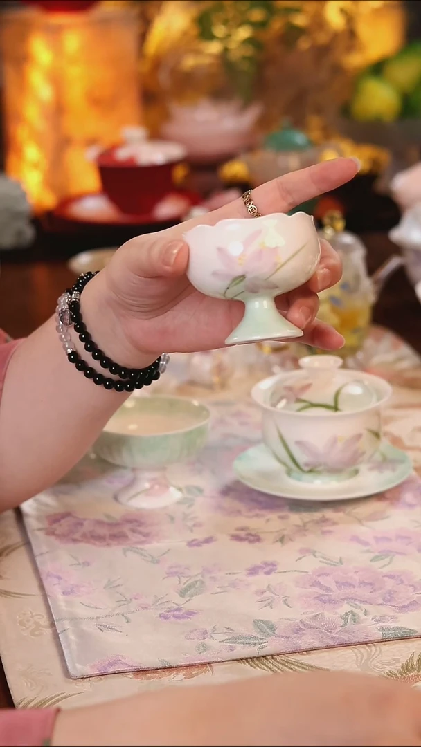 粉黛梦兰茶杯 哈哈哈哈