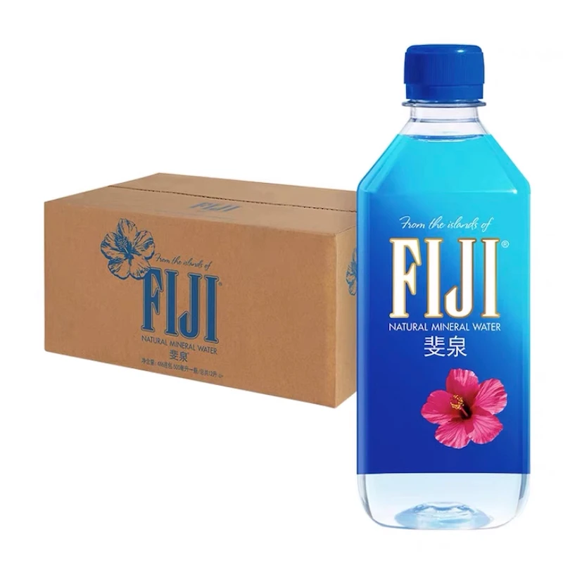 斐济原装进口斐泉FIJI WATER天然矿泉水500ml*24瓶/箱 泡茶饮用水