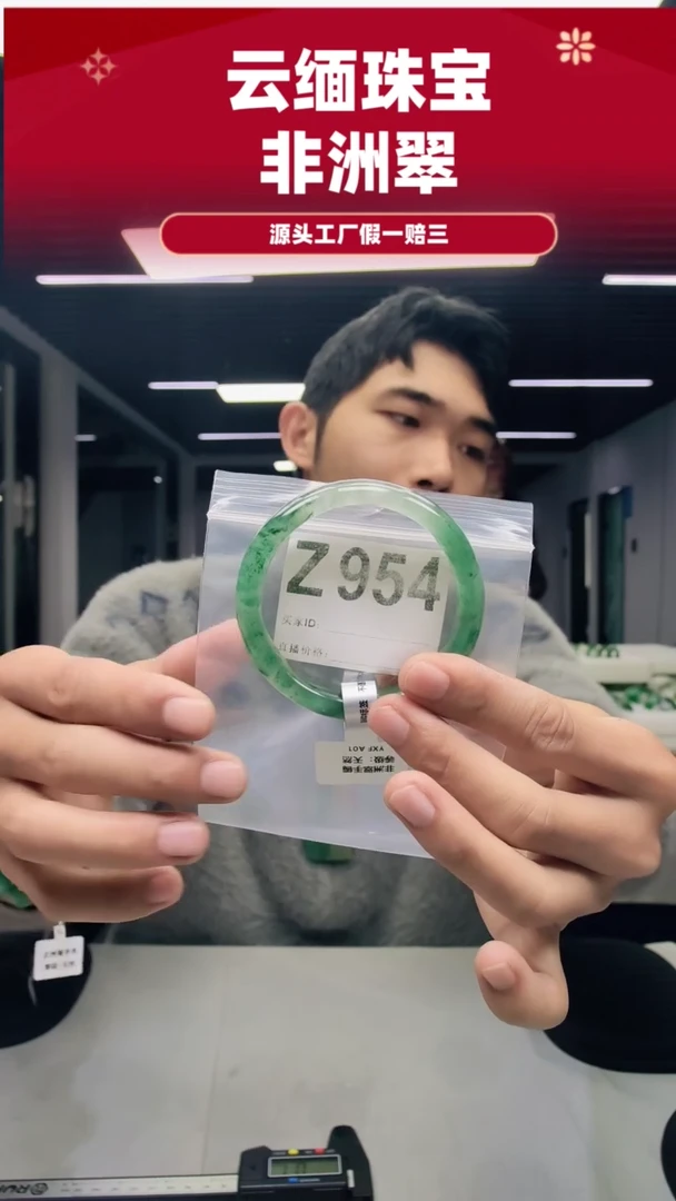 未镶嵌手镯石英质玉（非洲翠）58圈口Z954