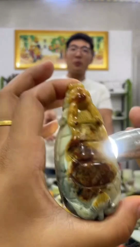 未镶嵌岫玉手把
