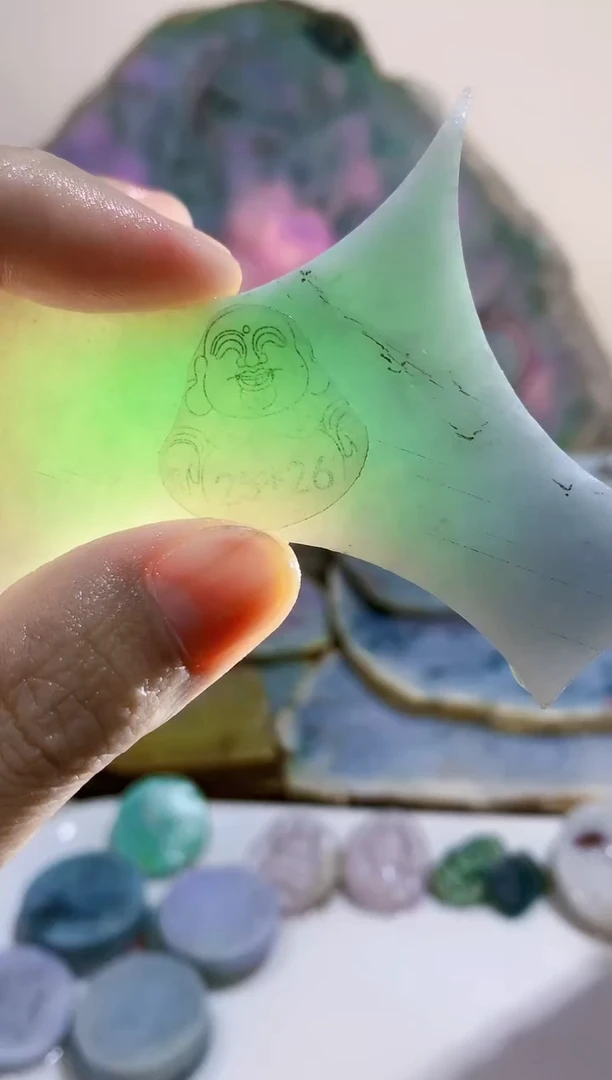 裸石翡翠0蒙0翡翠珠宝723