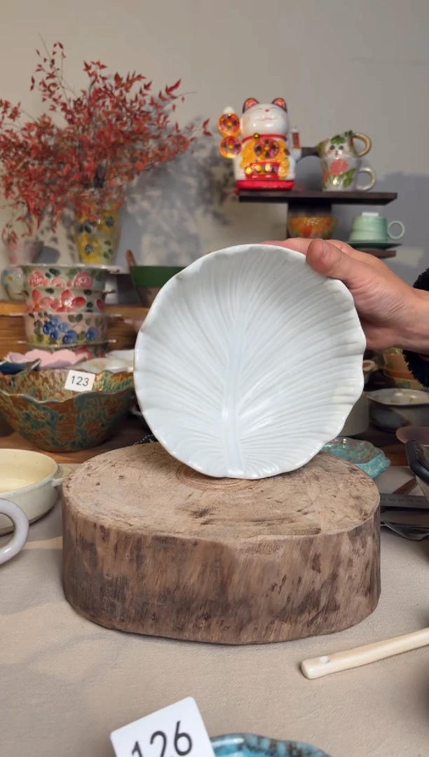 陶瓷手作粗陶餐具1个装