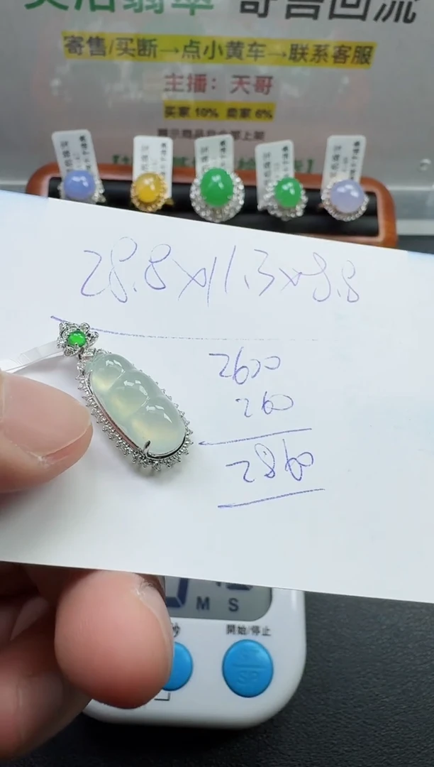 【闪购商品】翡翠颈饰18K金镶嵌寄售回流，不退不换