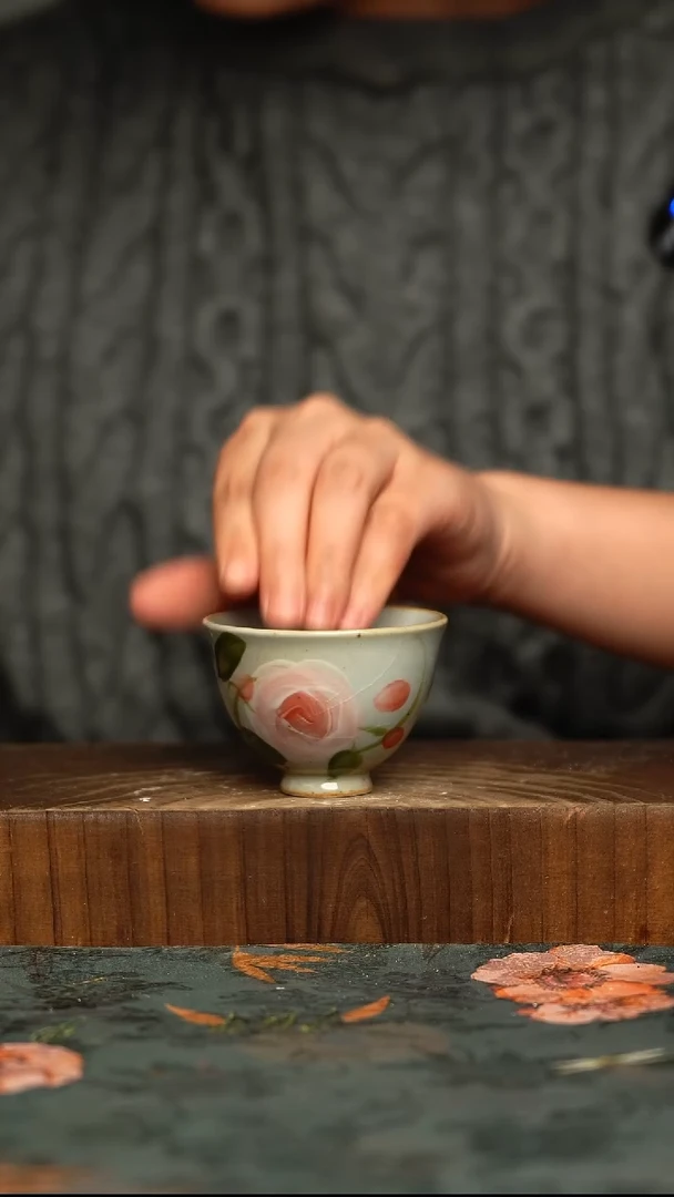 杯釉下彩手工手绘同款陶器