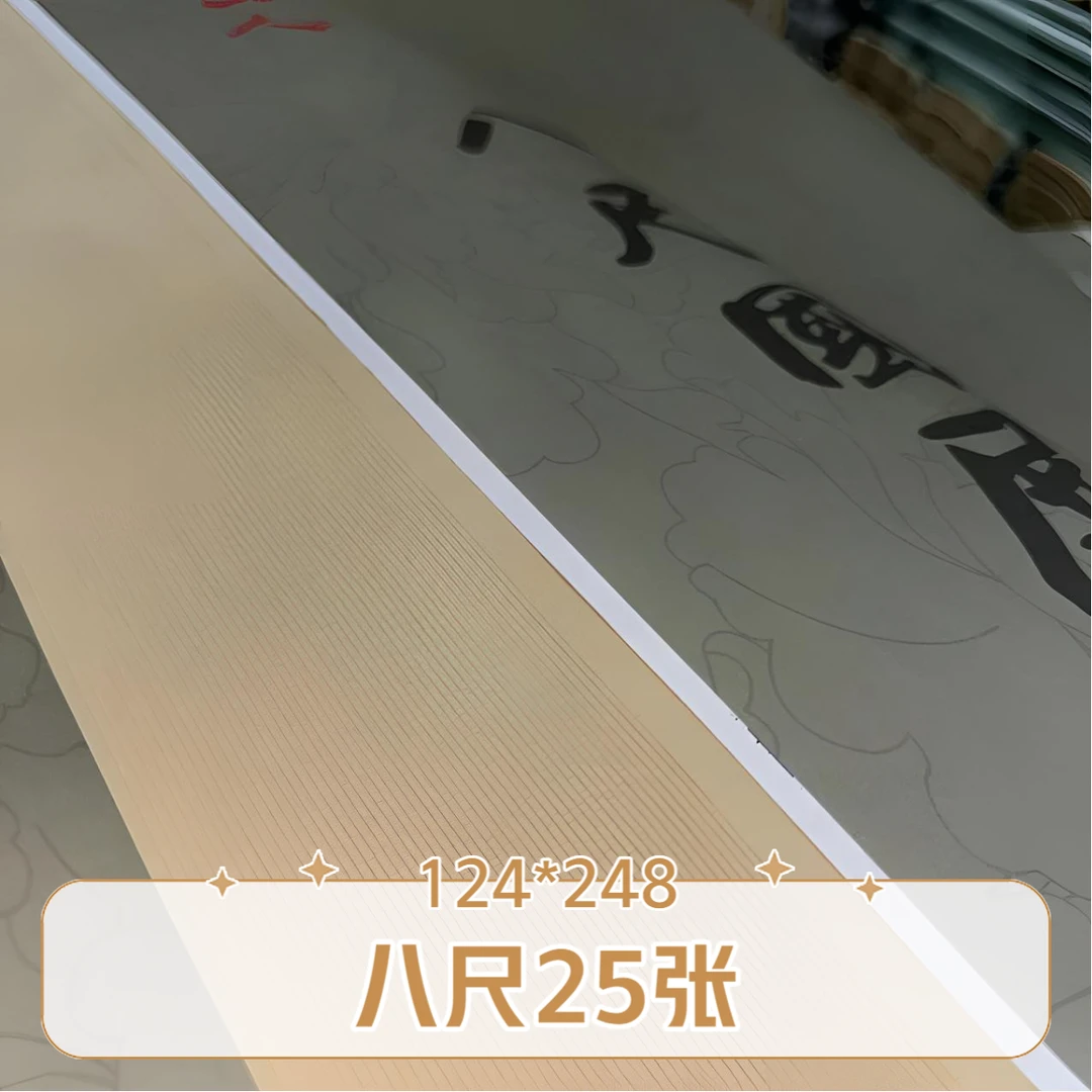 嘉州·八大山人国展八尺60g檀皮宣一刀25张宣国画仿古色白色参展纸