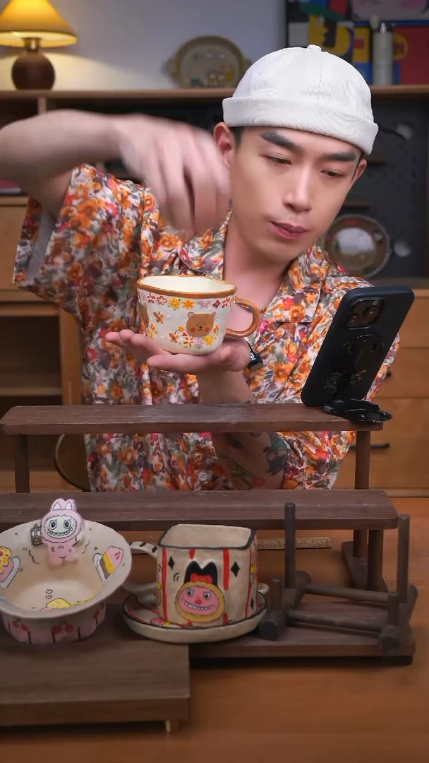 杯子景德镇可爱设计师款陶瓷