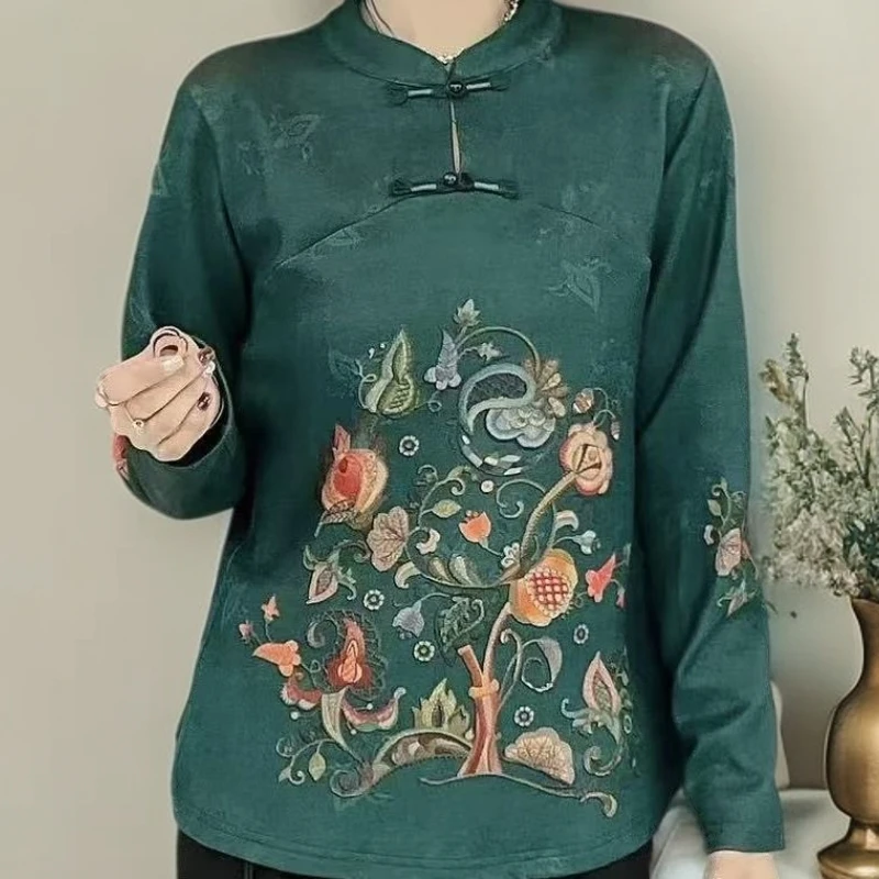 定位加绒保暖盘扣改良旗袍衫