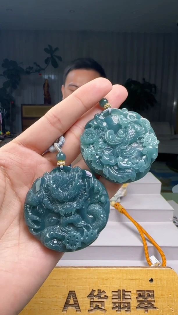 颈饰未镶嵌翡翠一对XM@@960Q3J14954