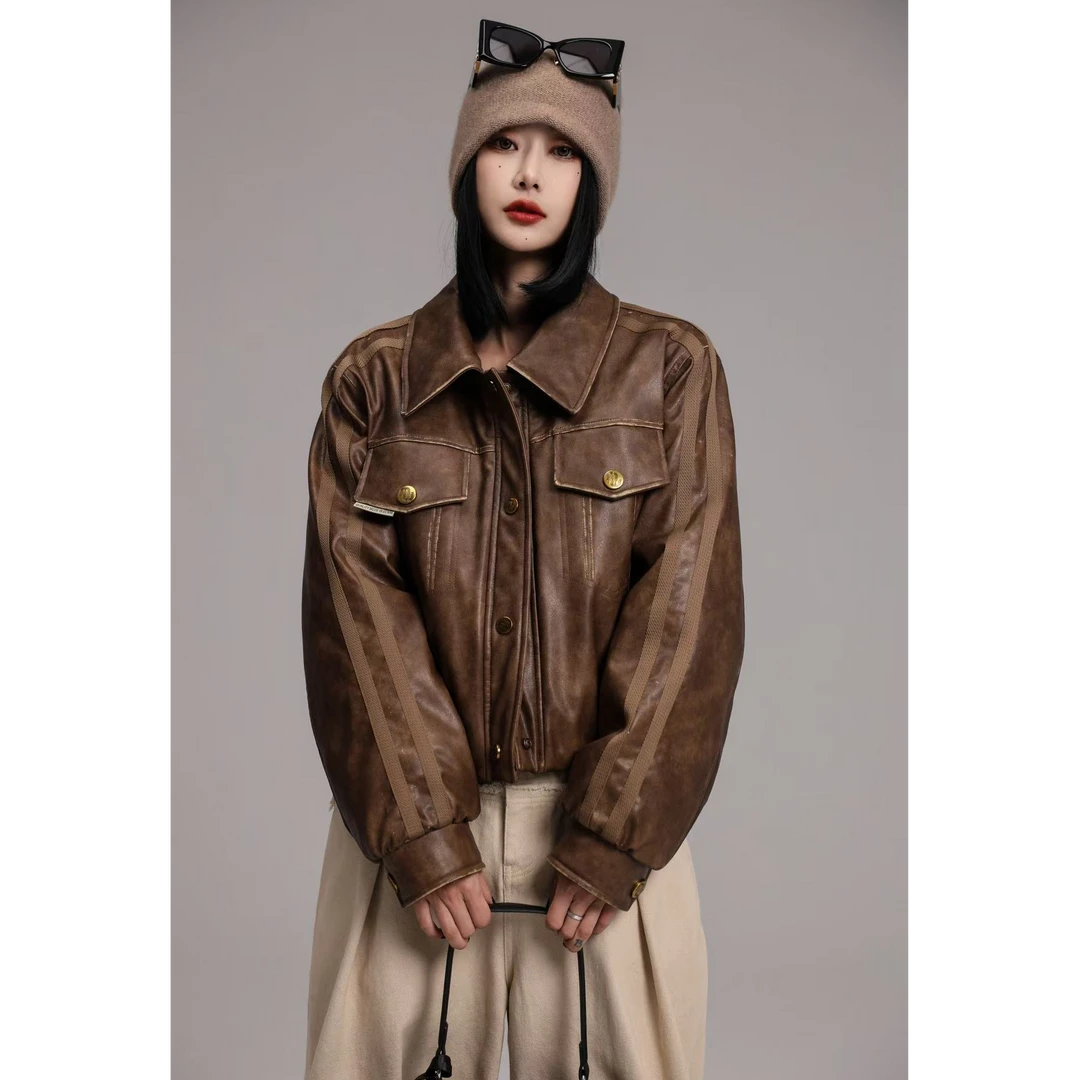 g166 欧货2025冬季大码羽绒服女百搭休闲气质短款复古风外套女