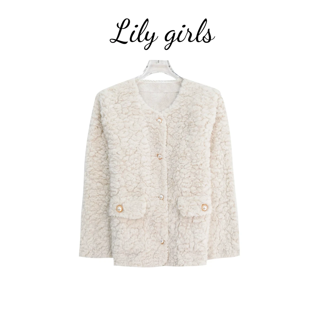 李李【泡芙米色】小香风外套气质轻奢时尚百搭毛呢设计师秋冬