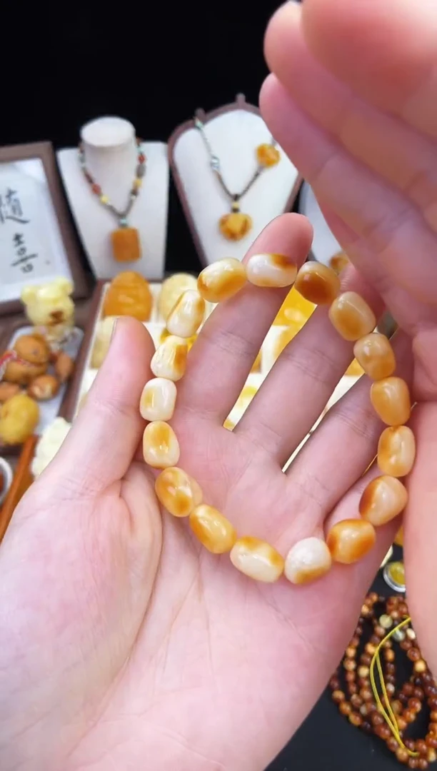 琥珀未镶嵌珠宝奇石柒月