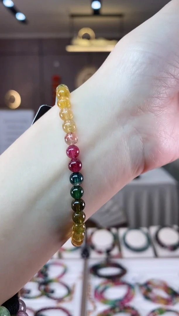 【闪购商品】碧玺单圈手串5mm+未镶嵌一物一证dan