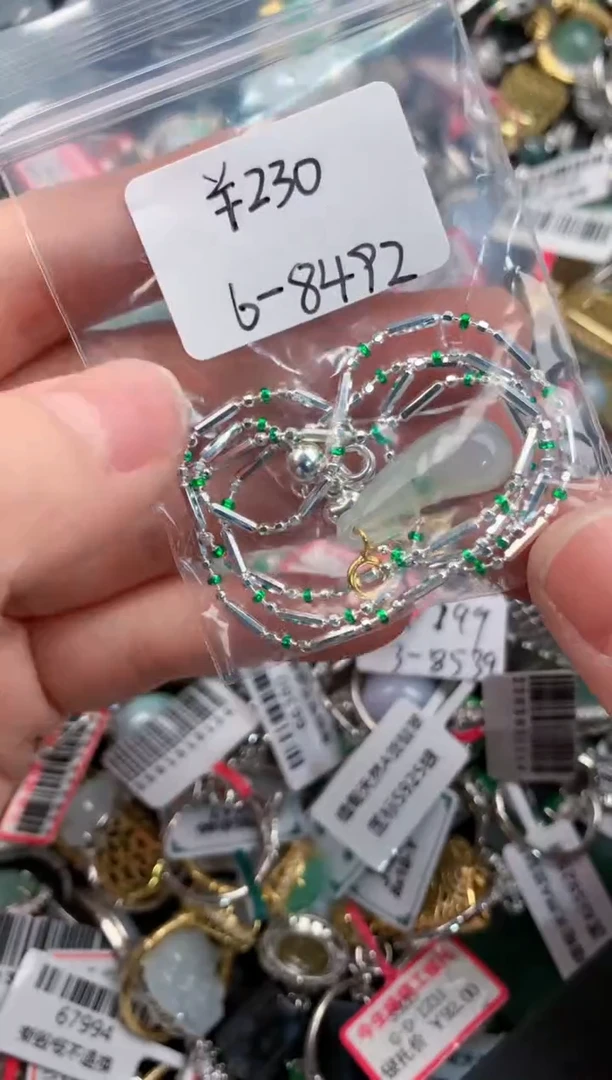 银S925镶嵌戒指翡翠333--2