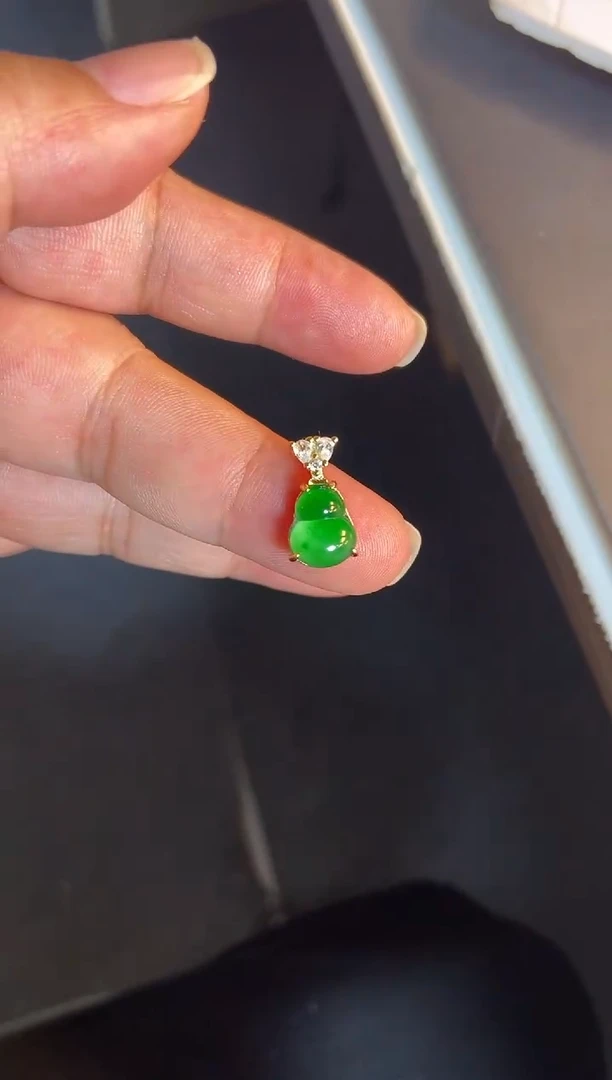 吊坠(不含链)银S925镶嵌翡翠1