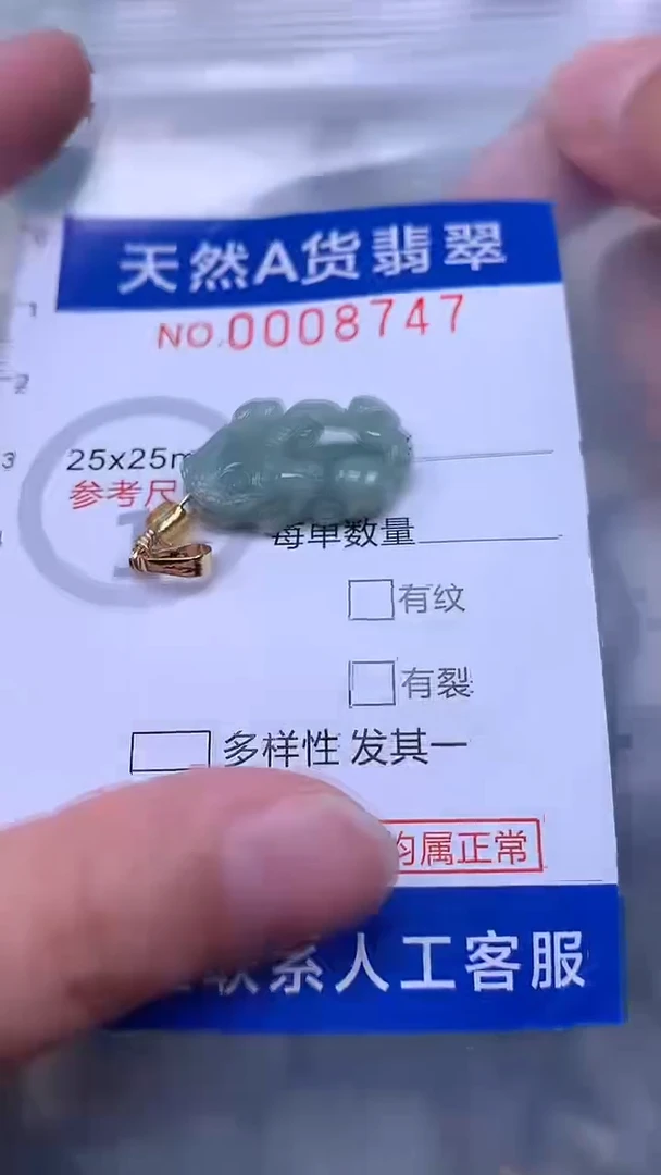 翡翠未镶嵌吊坠(不含链)1