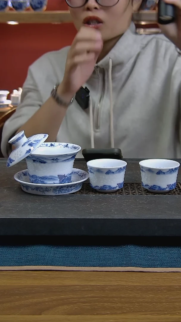 简装家用款3件套 白瓷陶瓷茶具