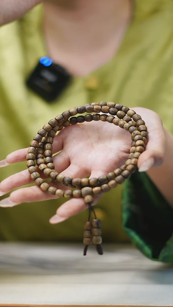 手串沉香7mm汝湖金丝油鼓珠多圈20g+多样性发一