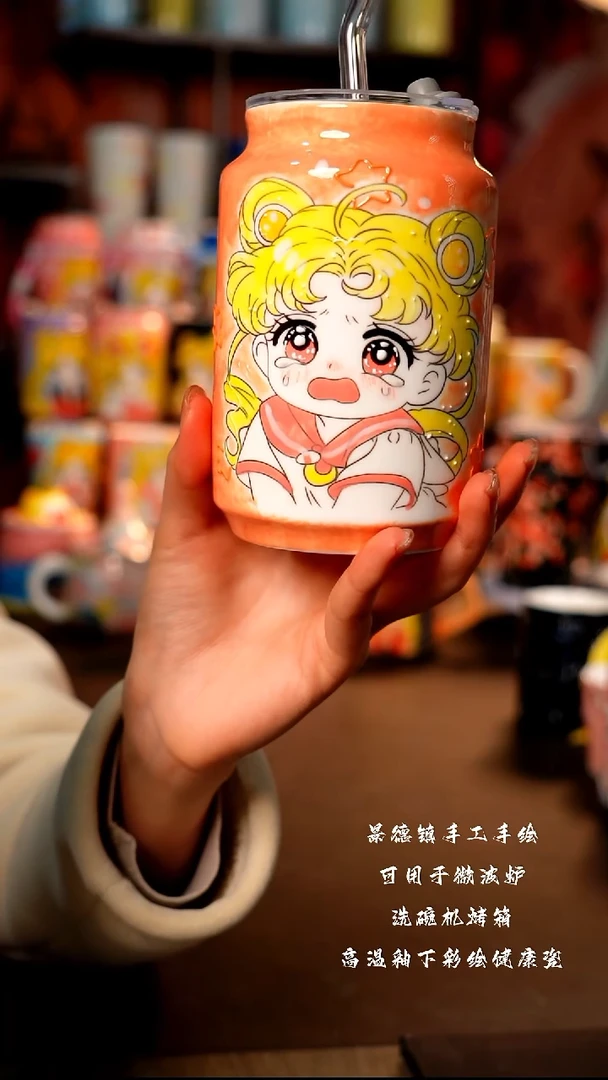 景德镇手工手绘陶瓷杯杯