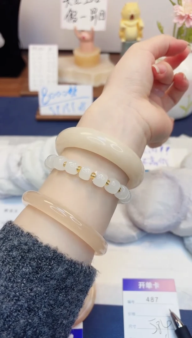 【闪购商品】石英质玉手镯未镶嵌487-财气镯-圈口58