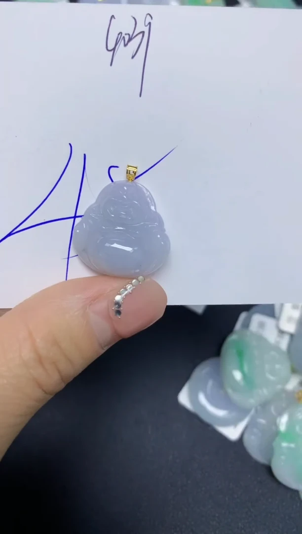 【闪购商品】翡翠挂件18K金镶嵌 天然翡翠A货