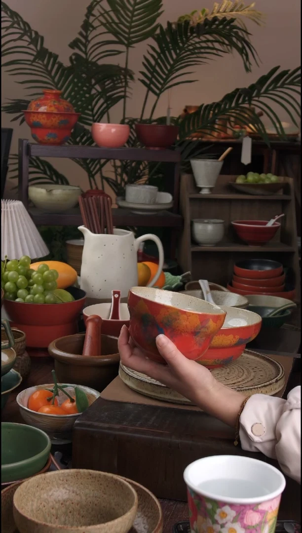 碗微瑕景德镇手工高温餐具敦煌葫芦