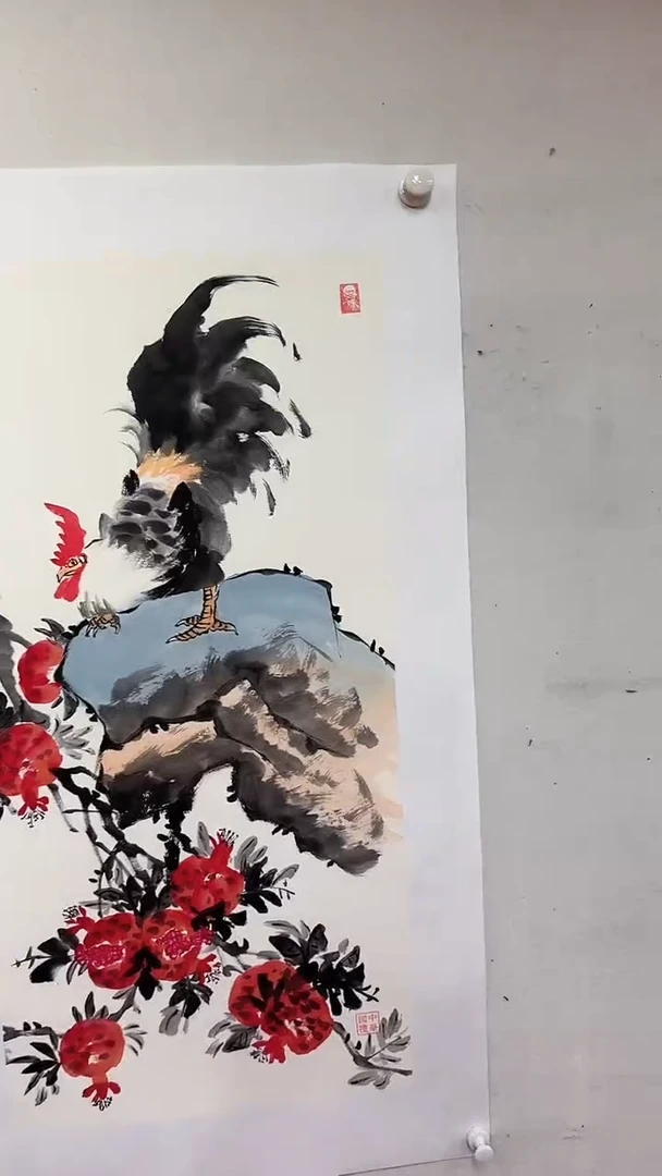 国画吉祥多福/3尺托底/雷畅胜