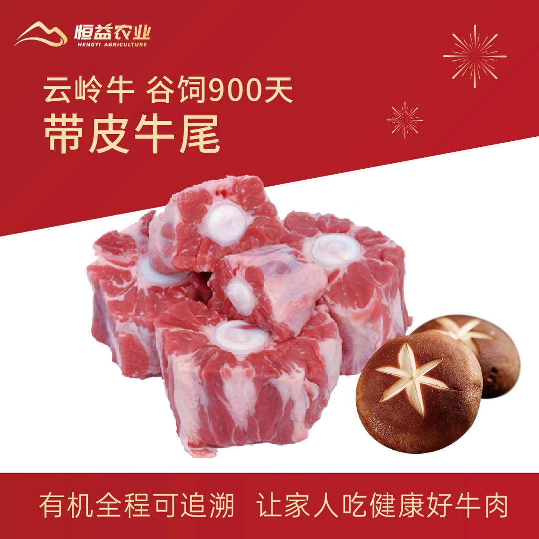 岭牛记生鲜牛肉 牛尾炖汤儿童营养补充 红烧煲汤优选鲜嫩品质