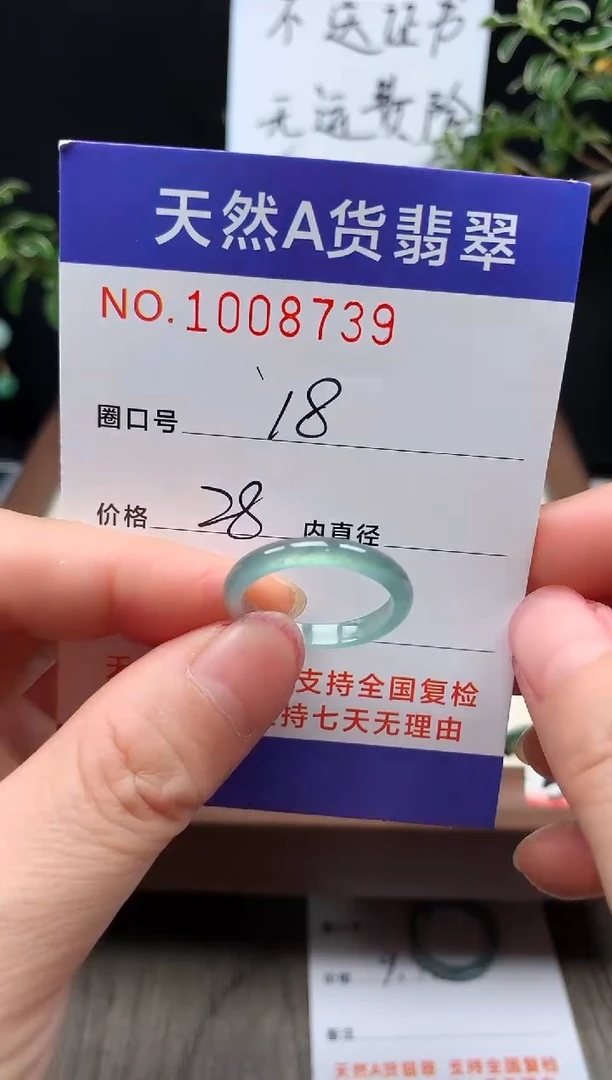 未镶嵌戒指翡翠18#
