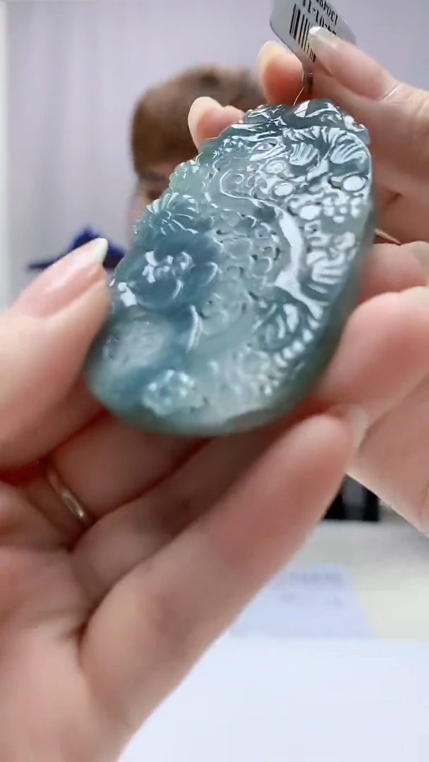 定制翡翠未镶嵌4868DD-毛货挂件29