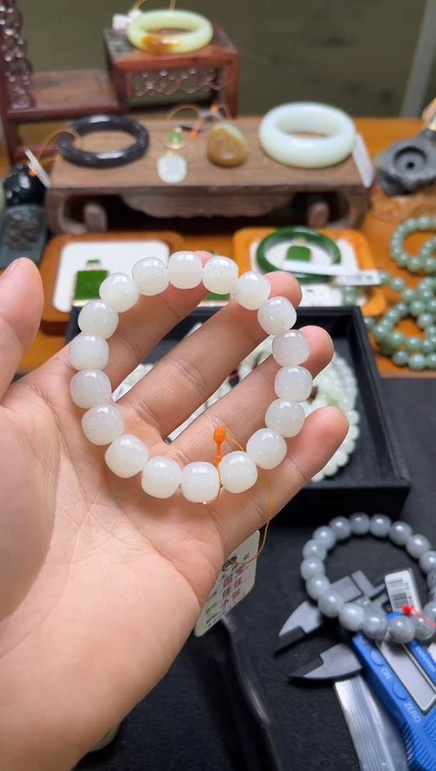未镶嵌手串和田玉l**e卡12新疆黑山 老型 9