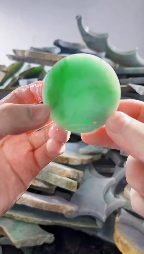 裸石翡翠缅甸翡翠A货文8640