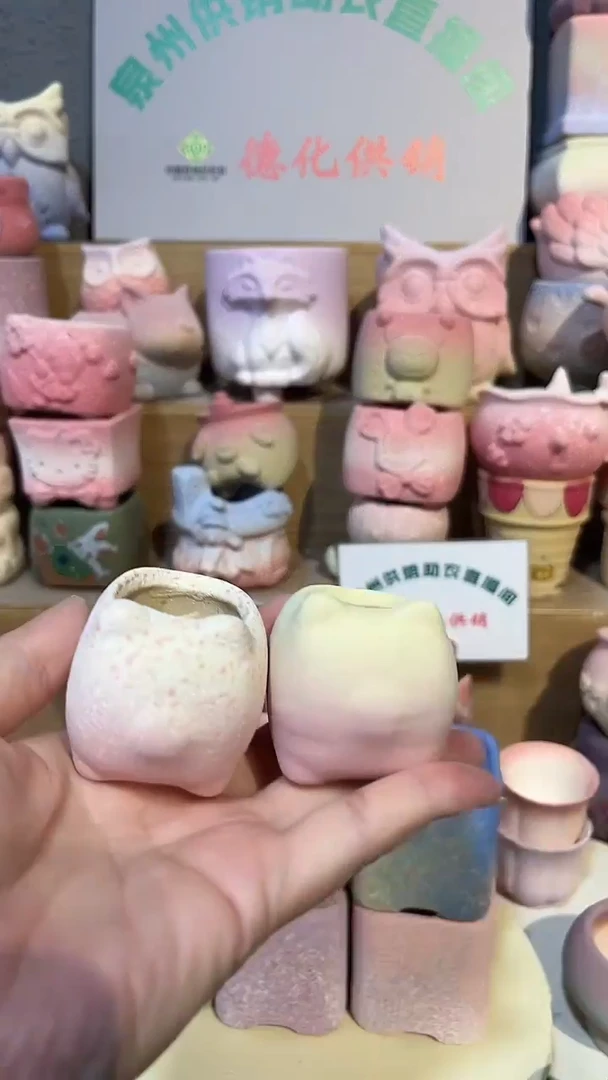 麦饭石粗陶多肉花盆两个