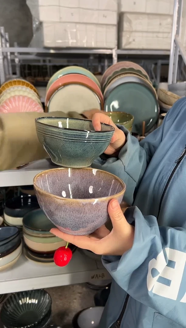 陶瓷外贸尾货瑕疵满20包邮X2米饭碗组合