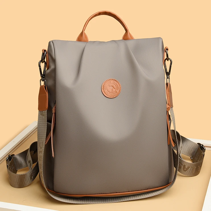 堡萝袋鼠双肩包女多功能女士包质感韩版潮流大容量旅行包简约背包