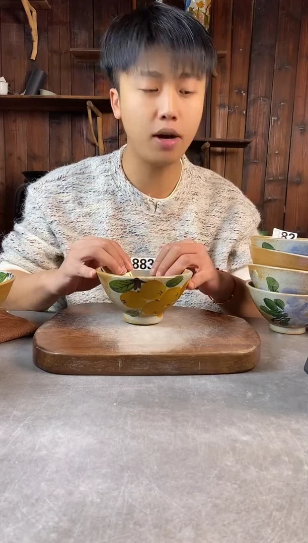 碗883，手工手绘，超值陶瓷