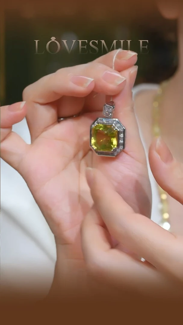 吊坠(不含链)银S925镶嵌黄晶065