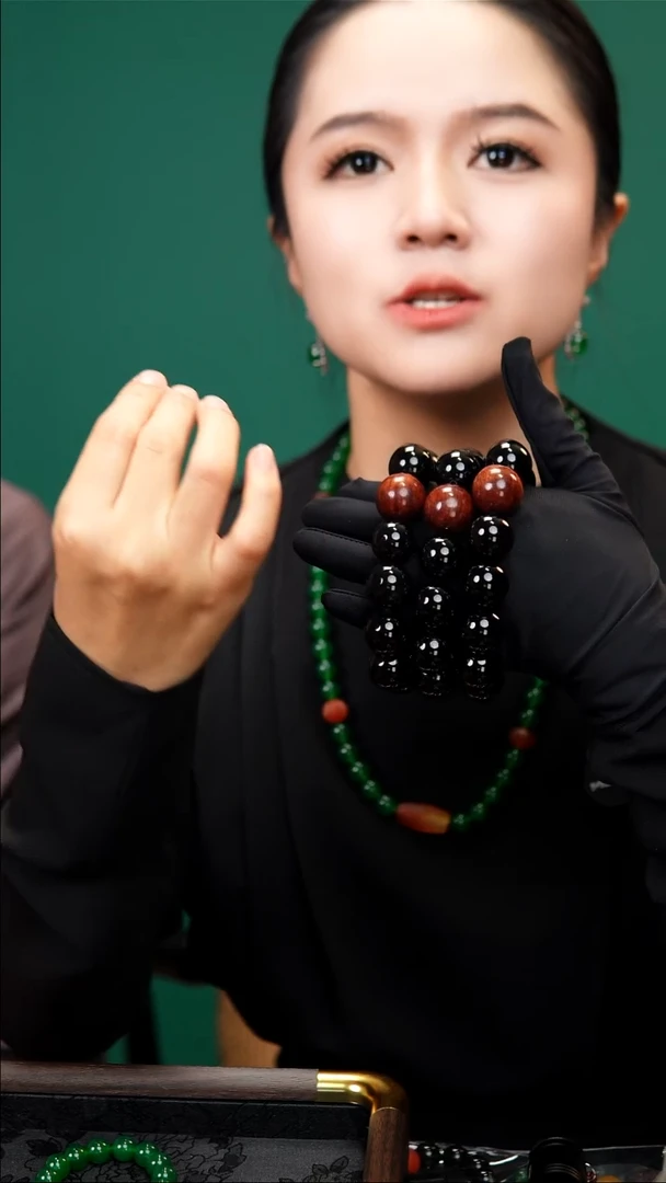 合金手串玛瑙/玉髓天然黑玛瑙手串18mm