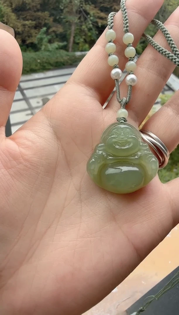 颈饰未镶嵌和田玉30mm佛公