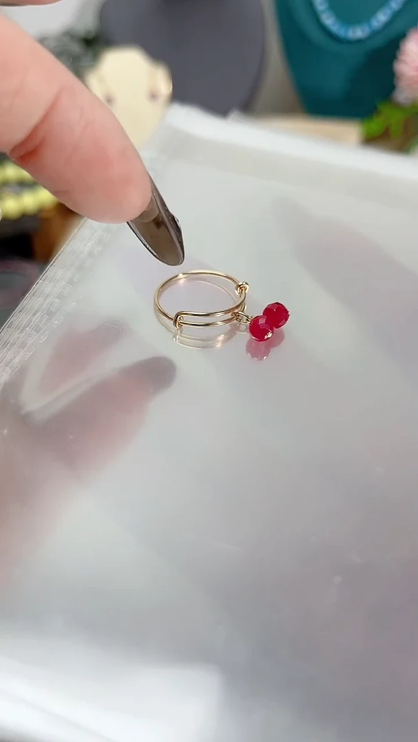 【闪购商品】红宝石戒指14K金镶嵌抽拉59