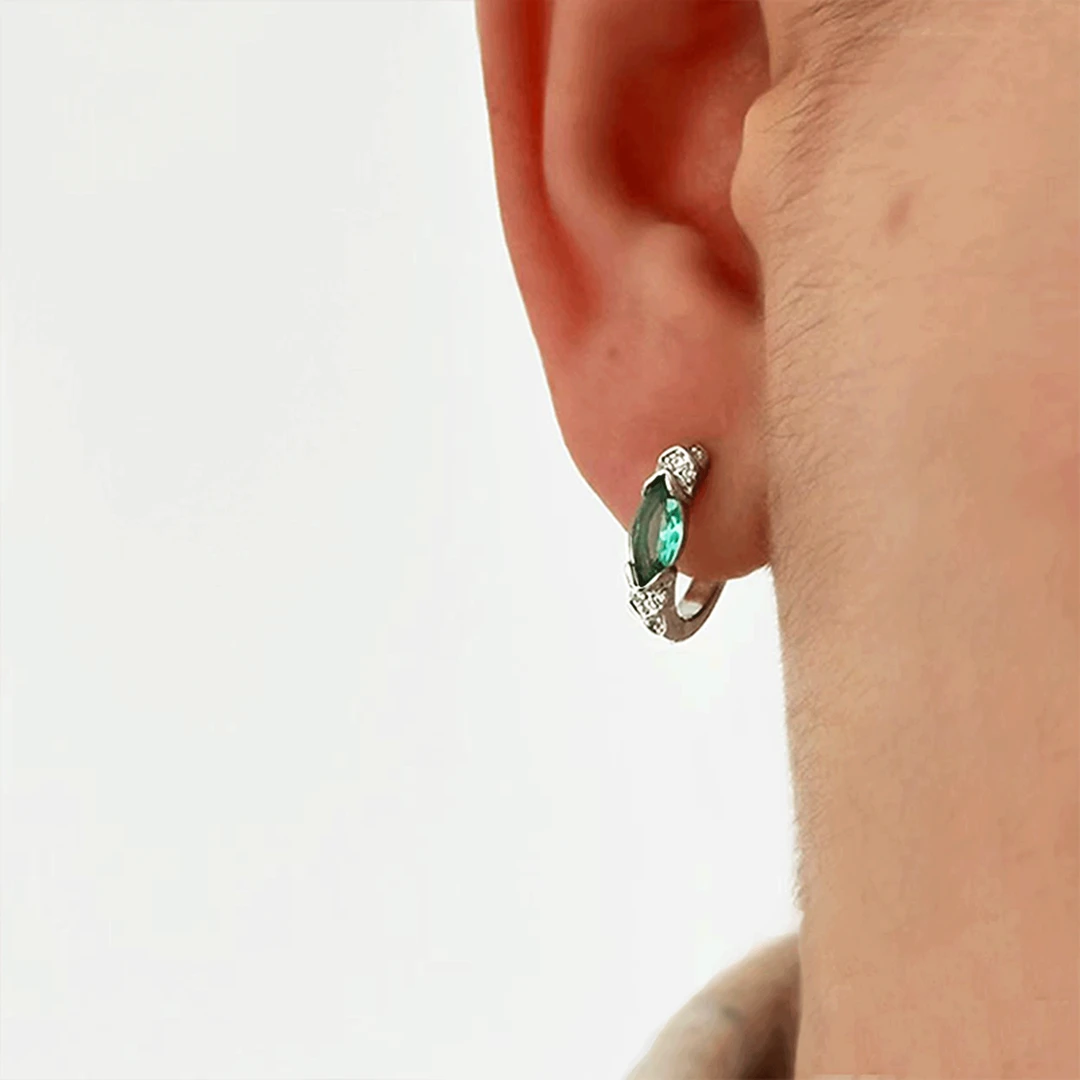 钛钢耳饰 荷鲁斯之眼耳夹男女潮欧美嘻哈锆石小众设计古轻奢简约