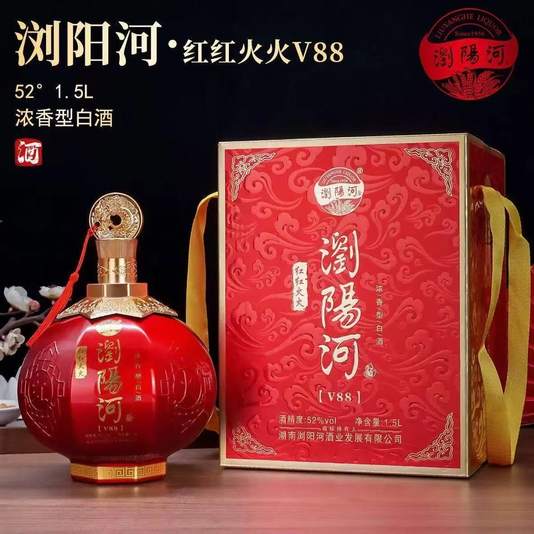 韵之源LB 红红火火V88浓香型白酒52度1.5L（单瓶装）